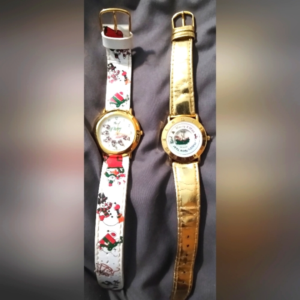 Two Christmas Watches Pierre Nicole And Pearl Quartz